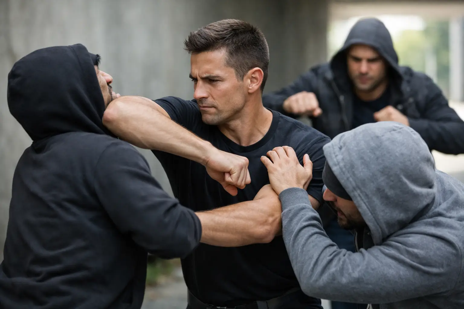 Self Defense for Multiple Attackers